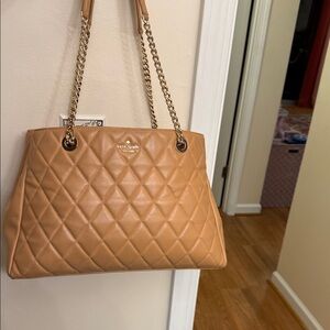 Kate Spade Camel Quilted Shoulder Bag